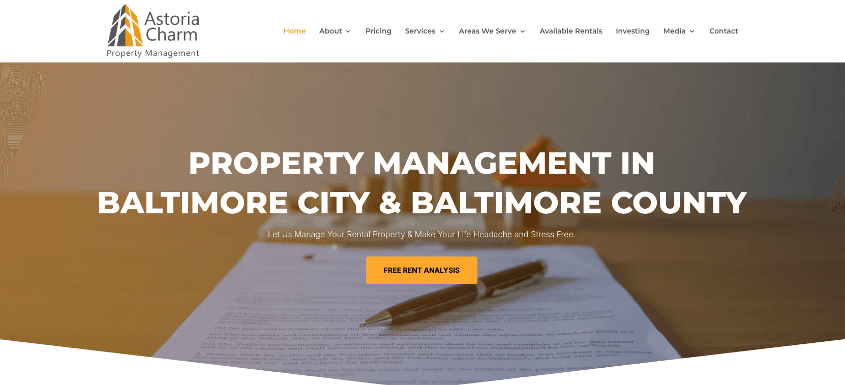 Astoria Charm website screenshot