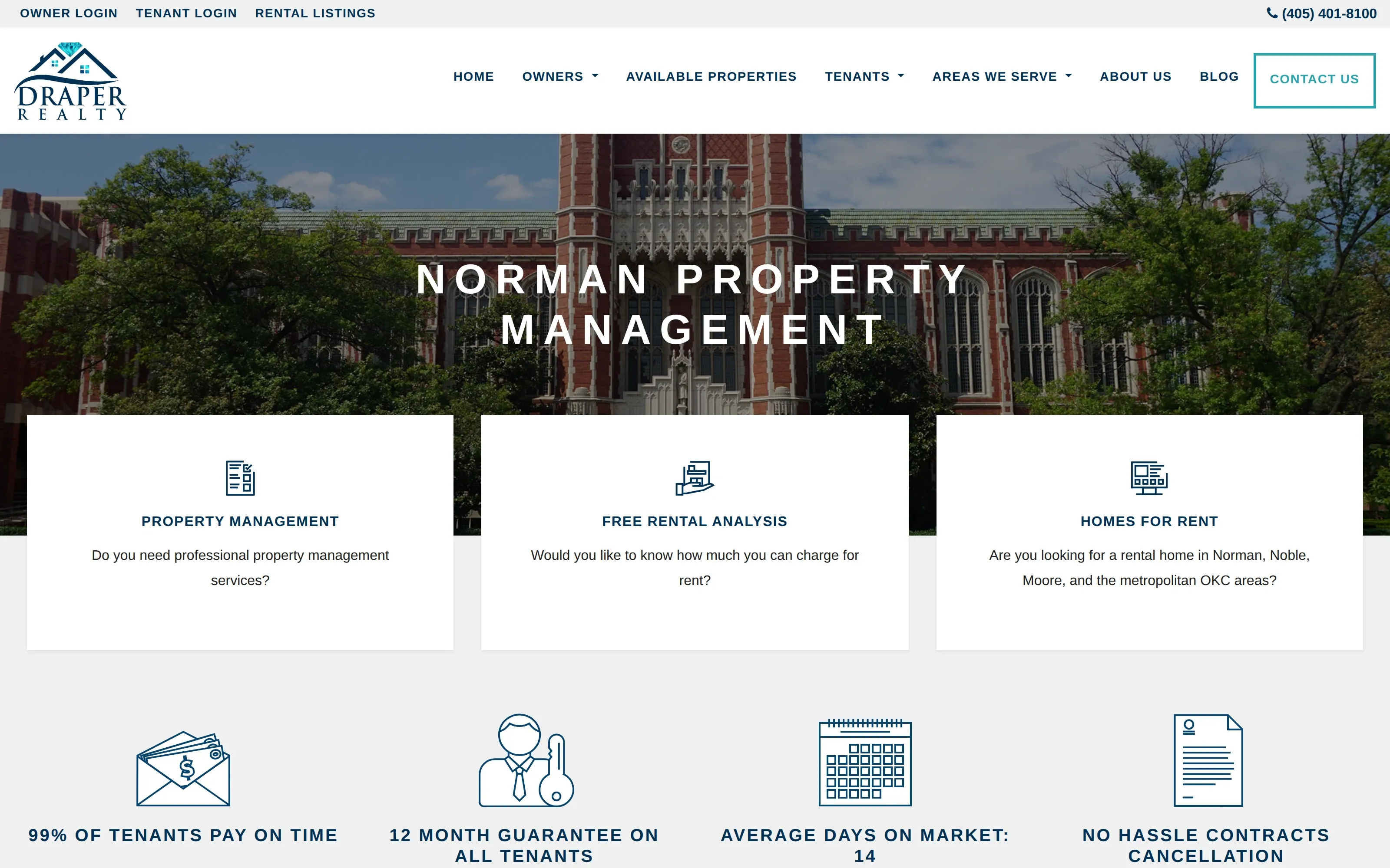 Dawson Property Management website screenshot