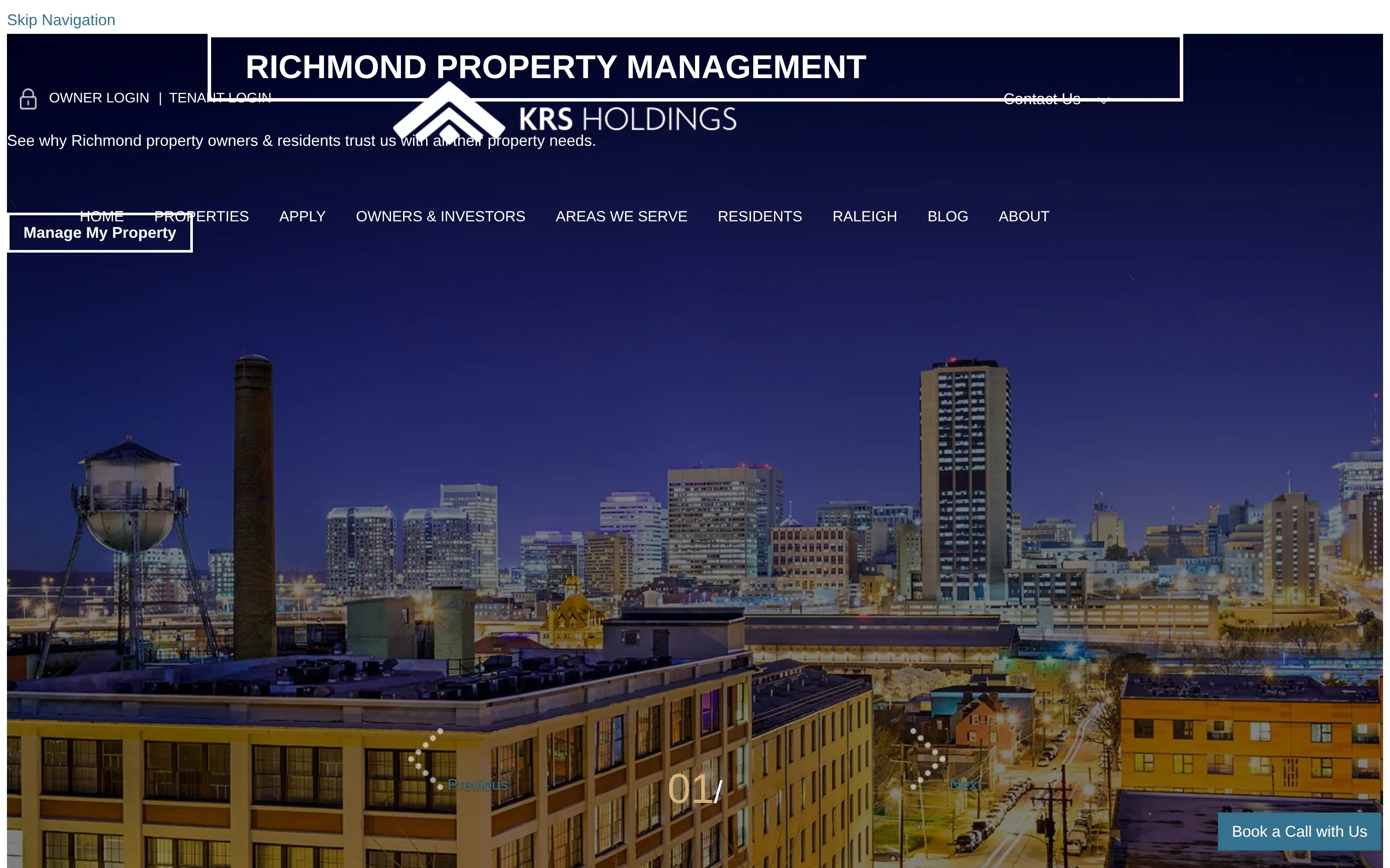 KRS Holdings website screenshot