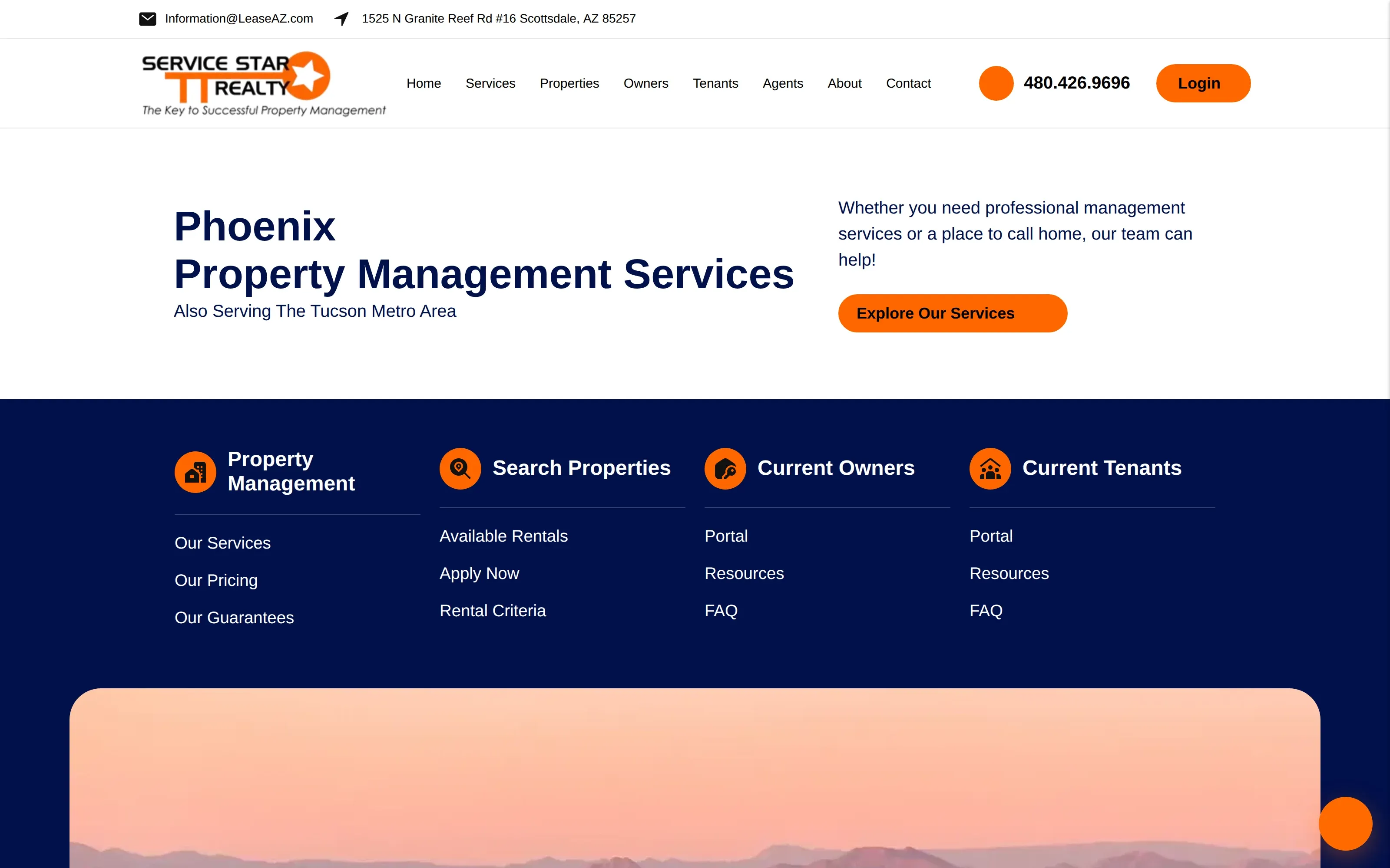 Service Star Realty website screenshot