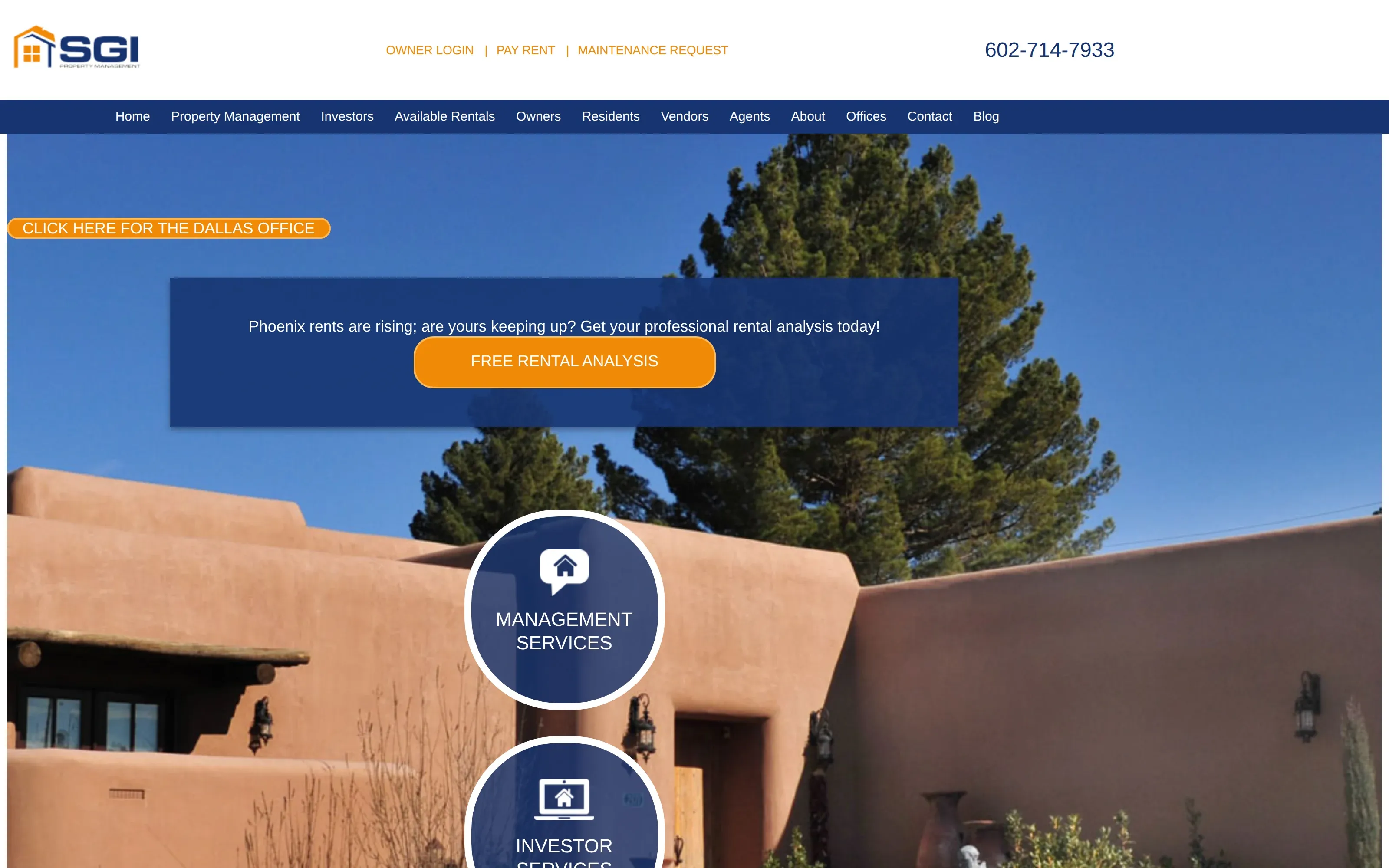 Dawson Property Management website screenshot