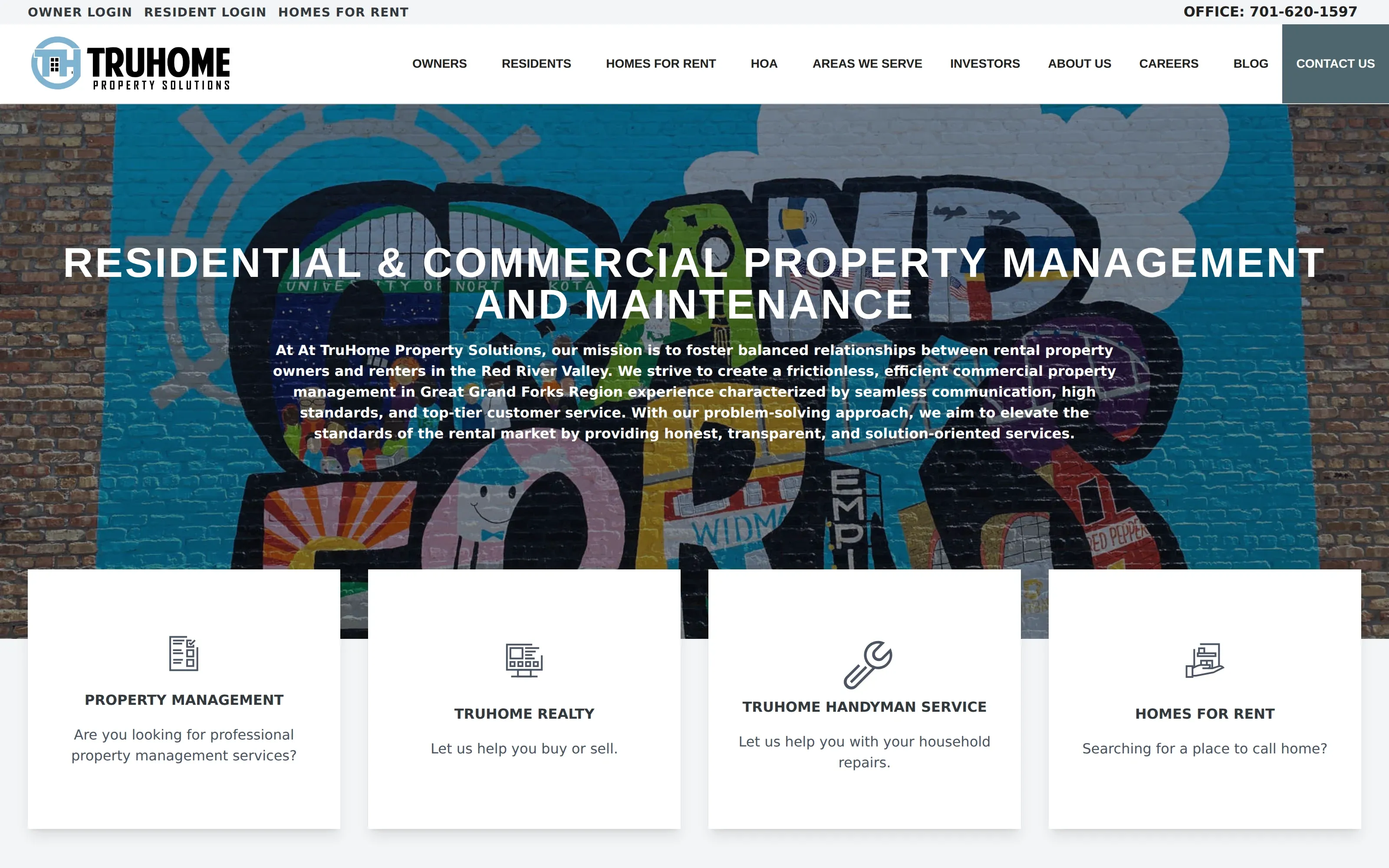 Dawson Property Management website screenshot